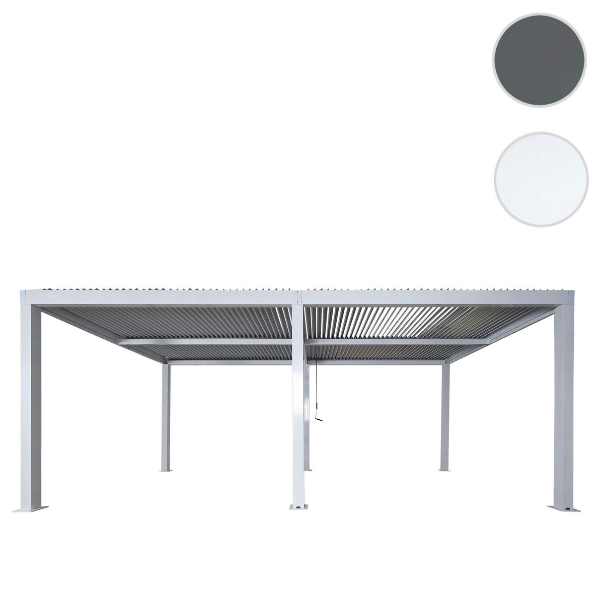 PERGOLA Weiß - Weiß, Metall (583/220/301cm) - MCW