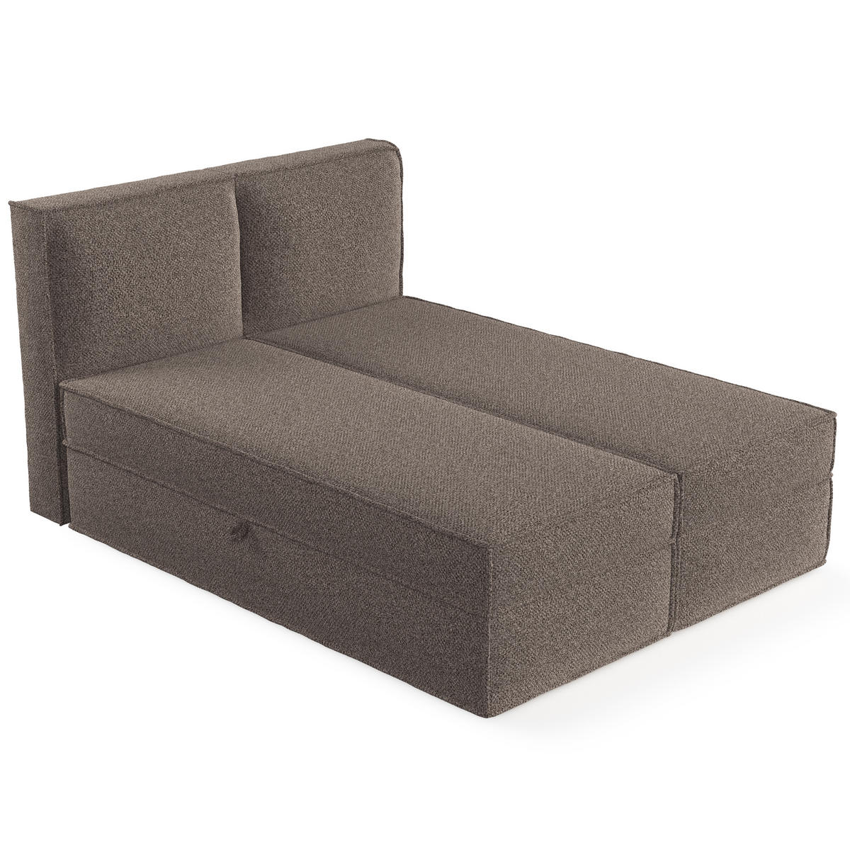 BOXBETT Bergen Braun 160/200 cm mit Matratze - Schwarz/Braun, Holz/Holzwerkstoff (160/200cm) - Maison de Reve