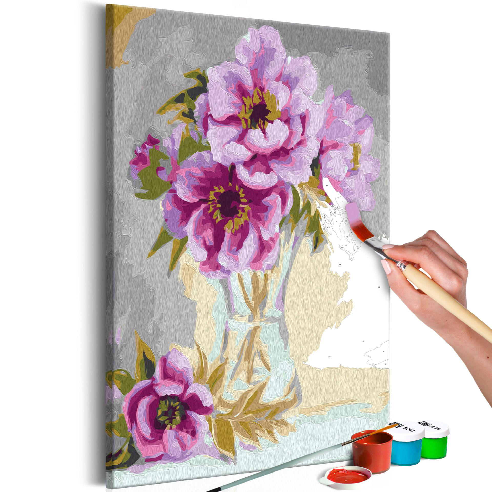 MALEN NACH ZAHLEN 40/50 cm - Multicolor, Textil (1.4/50cm) - KUNSTLOFT