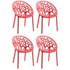 STUHL Holle - 2er Set rot - Rot, Kunststoff (59/60/80cm) - TPFLiving