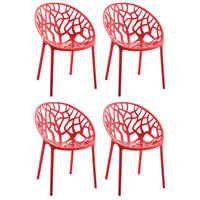 STUHL Holle - 2er Set rot - Rot, Kunststoff (59/60/80cm) - TPFLiving