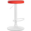 BARHOCKER Lederlook rot - Rot/Weiß, Textil/Metall (38.5/60/38.5cm) - CLP