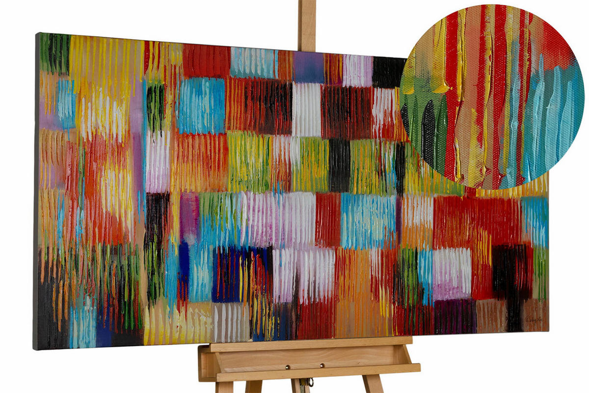 ÖLGEMÄLDE 140/70 cm - Multicolor, Holz/Textil (2.2/70cm) - KUNSTLOFT