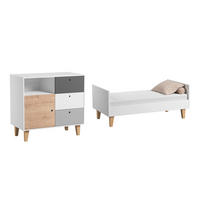 SOBA ZA BEBE 2-dijelni drvo - smeđa, drvni materijal (144.5/97/75cm) - Petits-meubles