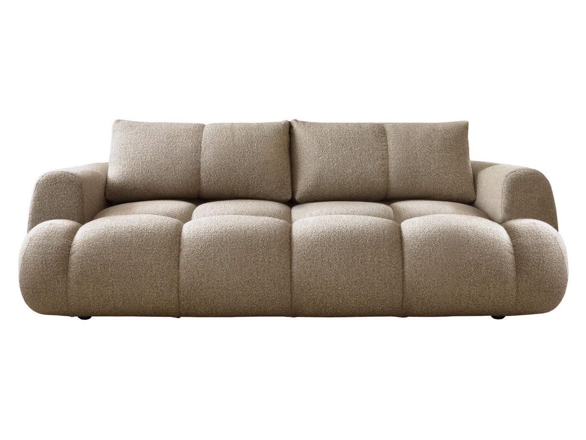 SCHLAFSOFA Mitto - Hellbraun/Schwarz, Holzwerkstoff/Kunststoff (250/85/117cm) - MIRJAN24