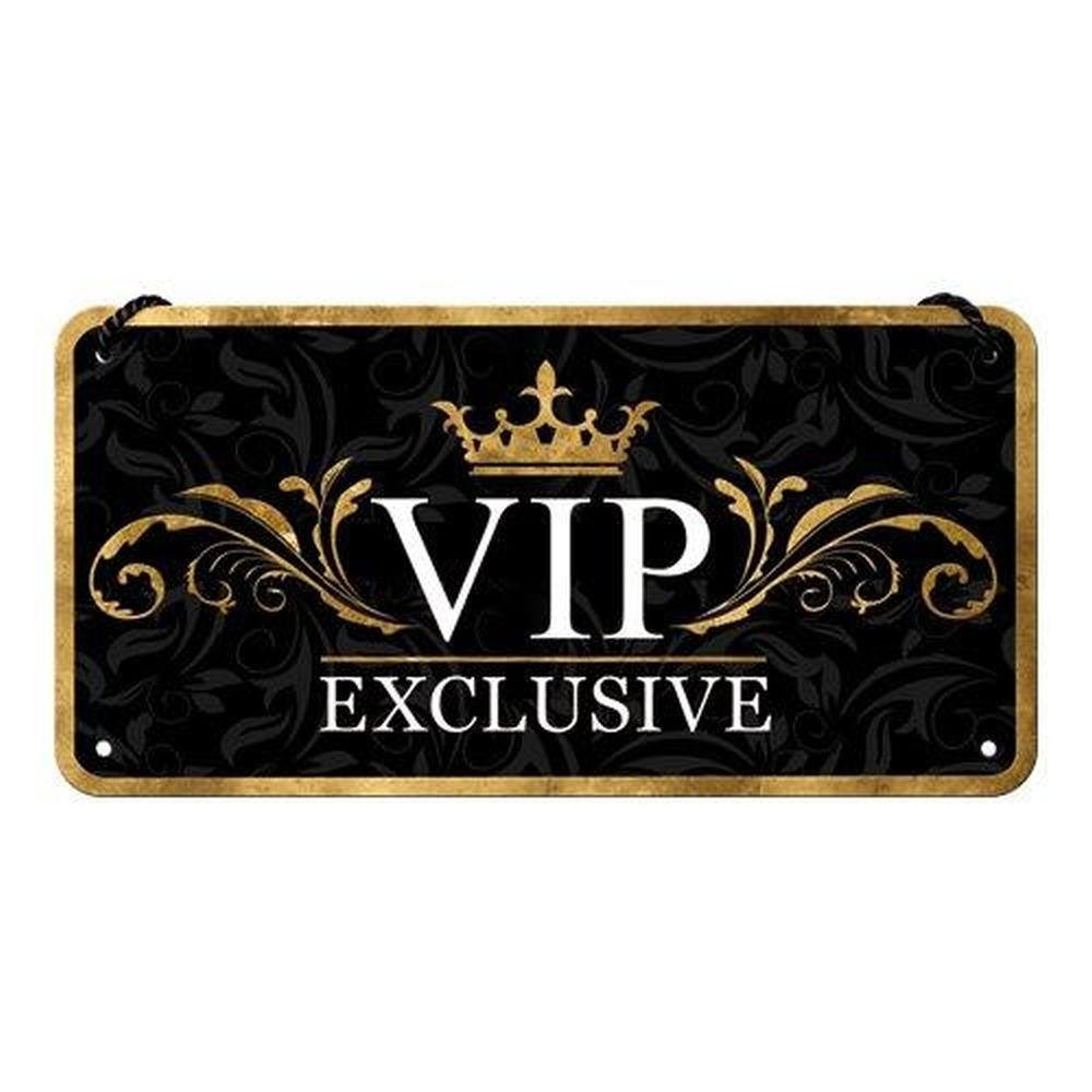 HÄNGESCHILD 10/20 cm Achtung VIP Exclusive - Multicolor, Metall (20/10/0.2cm) - Nostalgic-Art