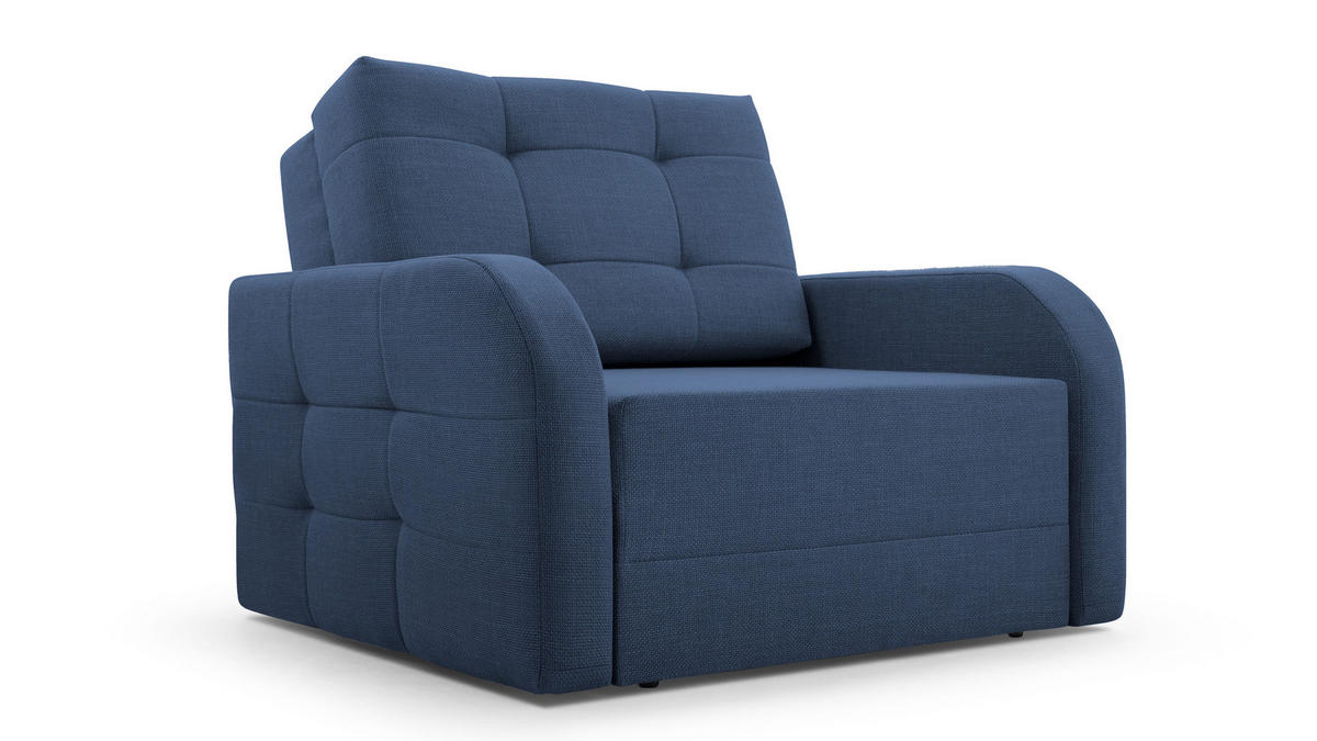 SCHLAFSESSEL Porto 80 - Dunkelblau - Dunkelblau, Holz (101/90/100cm) - Möblo