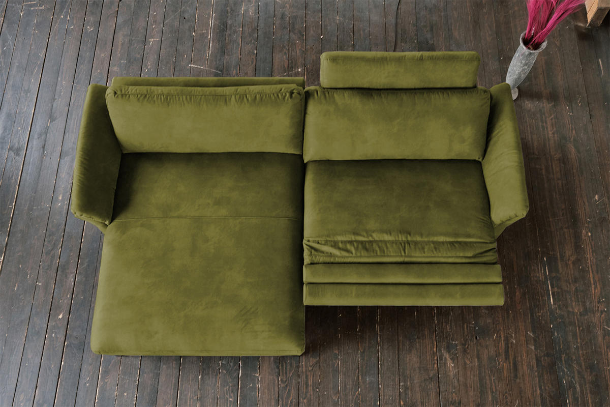 ECKSOFA MIT MOTORISCHER RELAXFUNKTION MALTA Grün Webstoff - Schwarz/Grün, Buchenholz/Textil (302/175cm) - KAWOLA