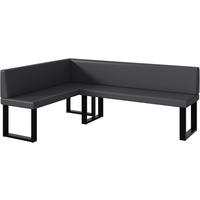 ECKBANK TONI_U - Grau, Leder (142/196cm) - Meblini