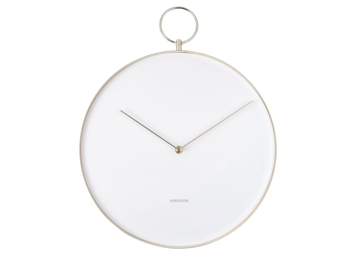 WANDUHR 34/43 cm - Weiß, Metall (34/43/1cm) - ONZENO