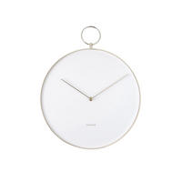 WANDUHR 34/43 cm - Weiß, Metall (34/43/1cm) - ONZENO