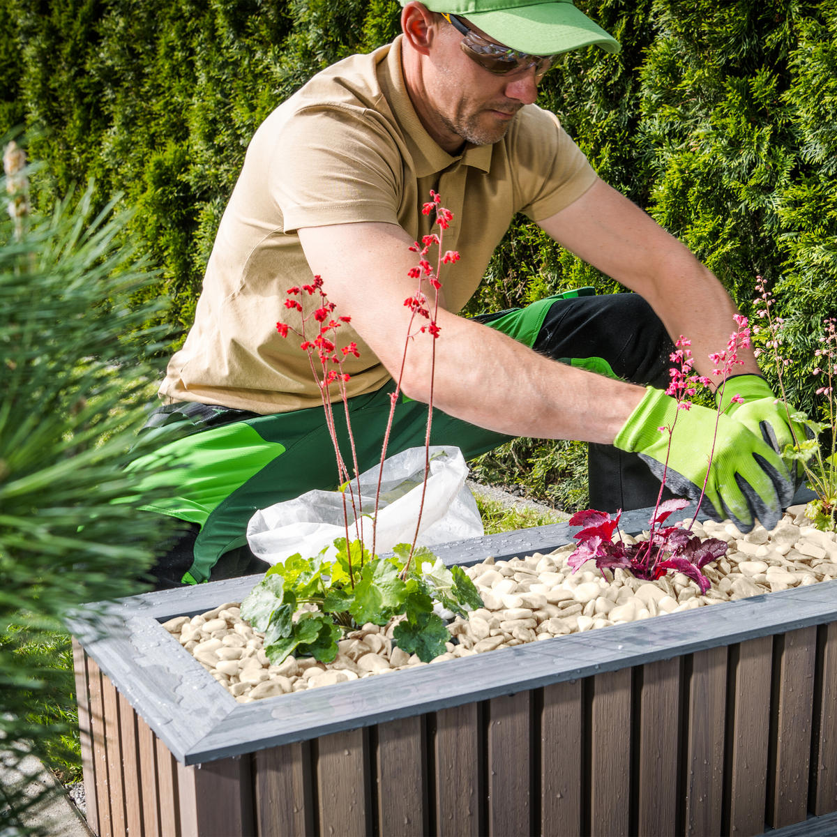 MRAMORNI šlj. - bijela, kamen (4/4/4cm) - Relaxdays