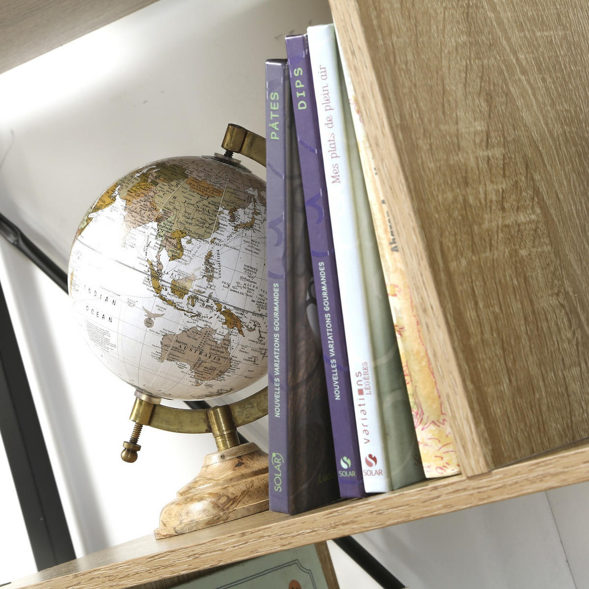 BÜCHERREGAL mit Regalen auf 6 Etagen H160 cm - Nussbaumfarben, Holzwerkstoff (34/160/38cm) - Calicosy