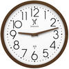 WANDUHR Holz Designer KRONBERG (FUNK) Loft Wand Uhr, braun, weiß - Dunkelbraun, Glas/Holz (30/30/4.2cm) - Holzwerk