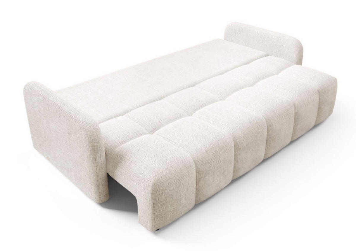 SOFA Cremona 14 KUBI Ausziehbar Mit Bequemem Sitz - Beige, Textil (218/90/88cm) - Sepro Meble