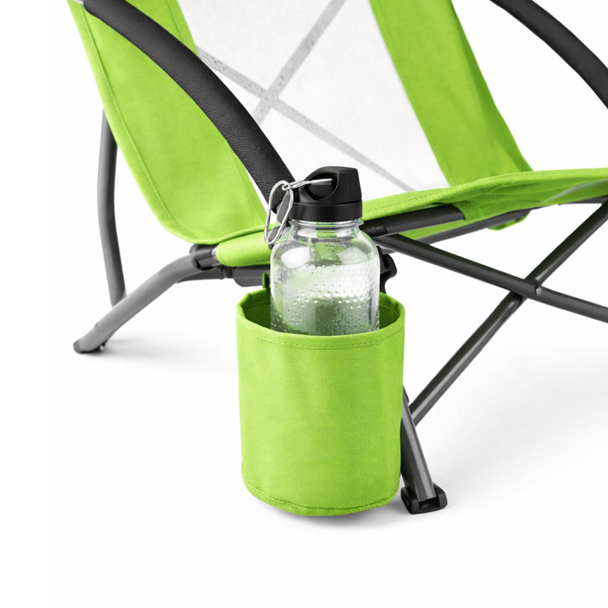 STOLICA - zelena, tekstil/metal (55/67/58cm) - Relaxdays