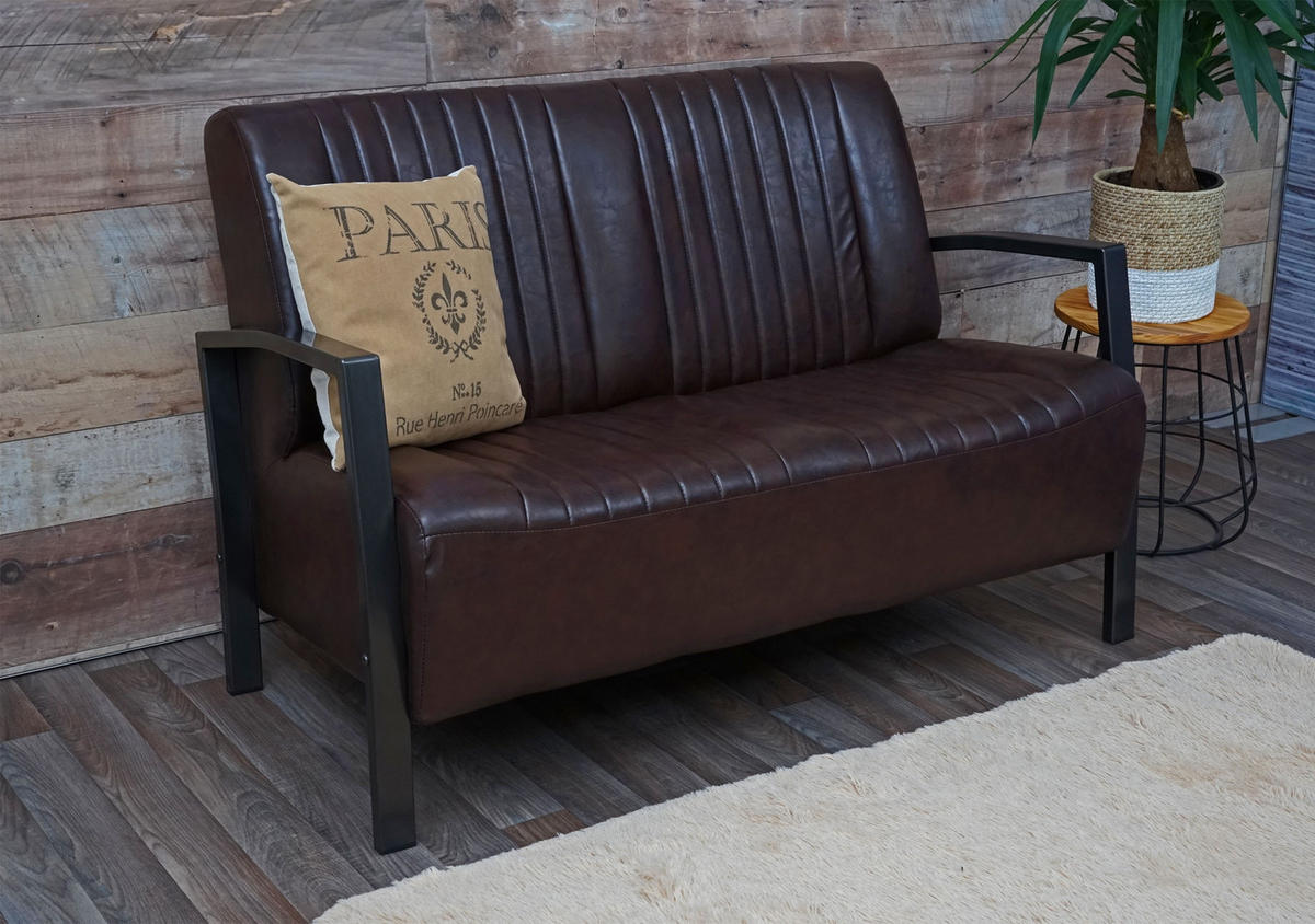 2-SITZER SOFA Braun - Braun, Textil (127/86/70cm) - MCW