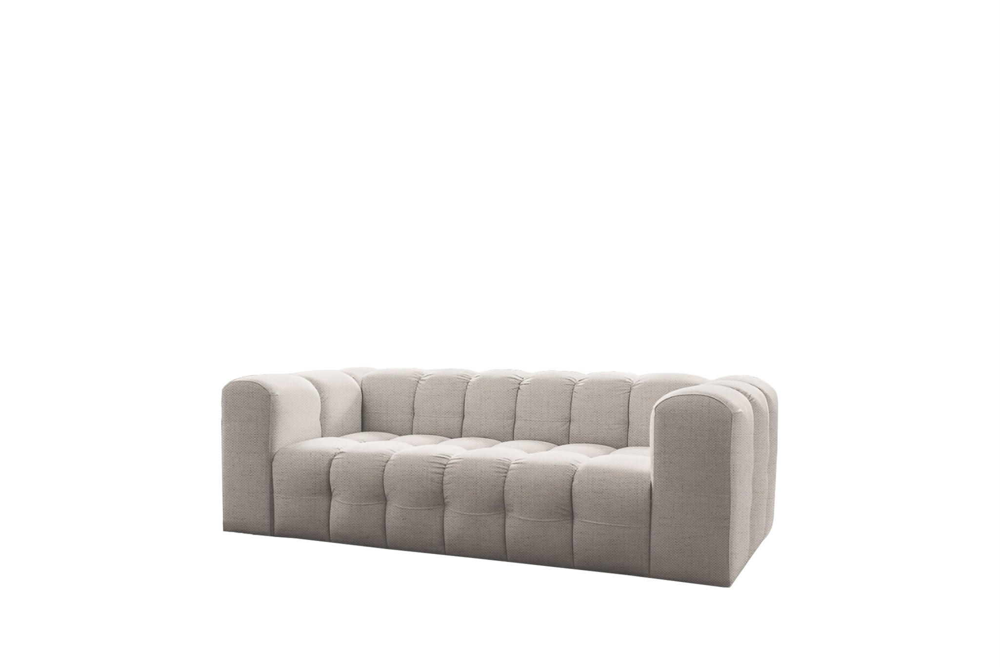 SOFA 3-sitzer Solvie In Moly - Creme, Holzwerkstoff/Textil (230/75/106cm) - Fun Möbel