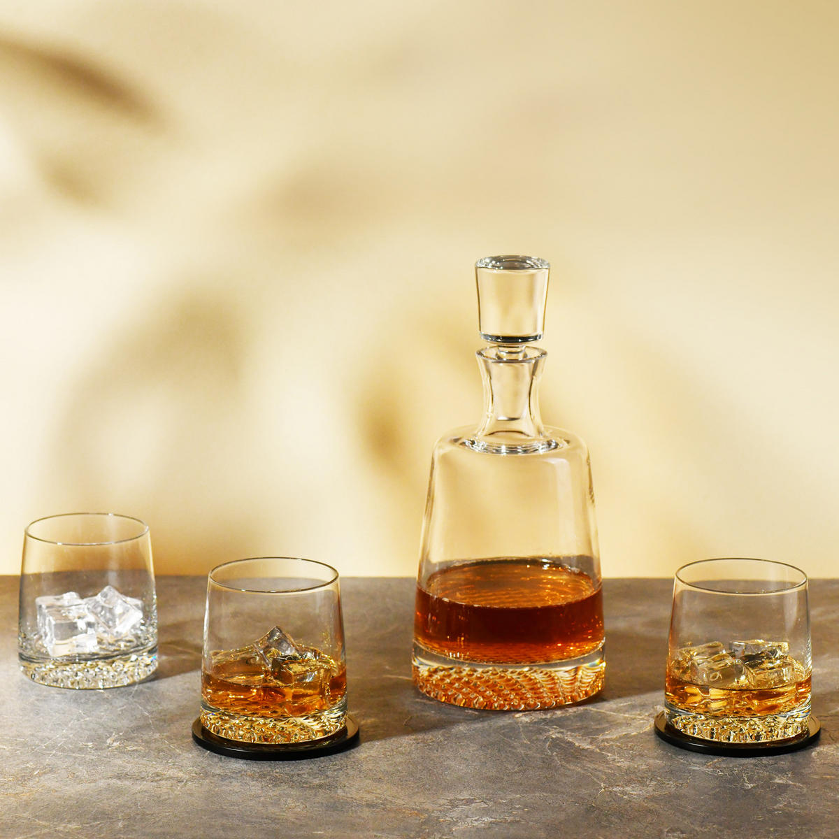WHISKY SET, 7er-Set, 950 ml / 370 ml, Hangemacht - Transparent, Glas (0.95L) - Krosno Glass