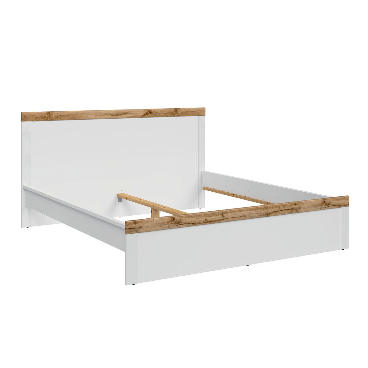 KREVET 180/200 Hella Bijelo i drvo - bijela, drvni materijal (180/200cm) - Petits-meubles