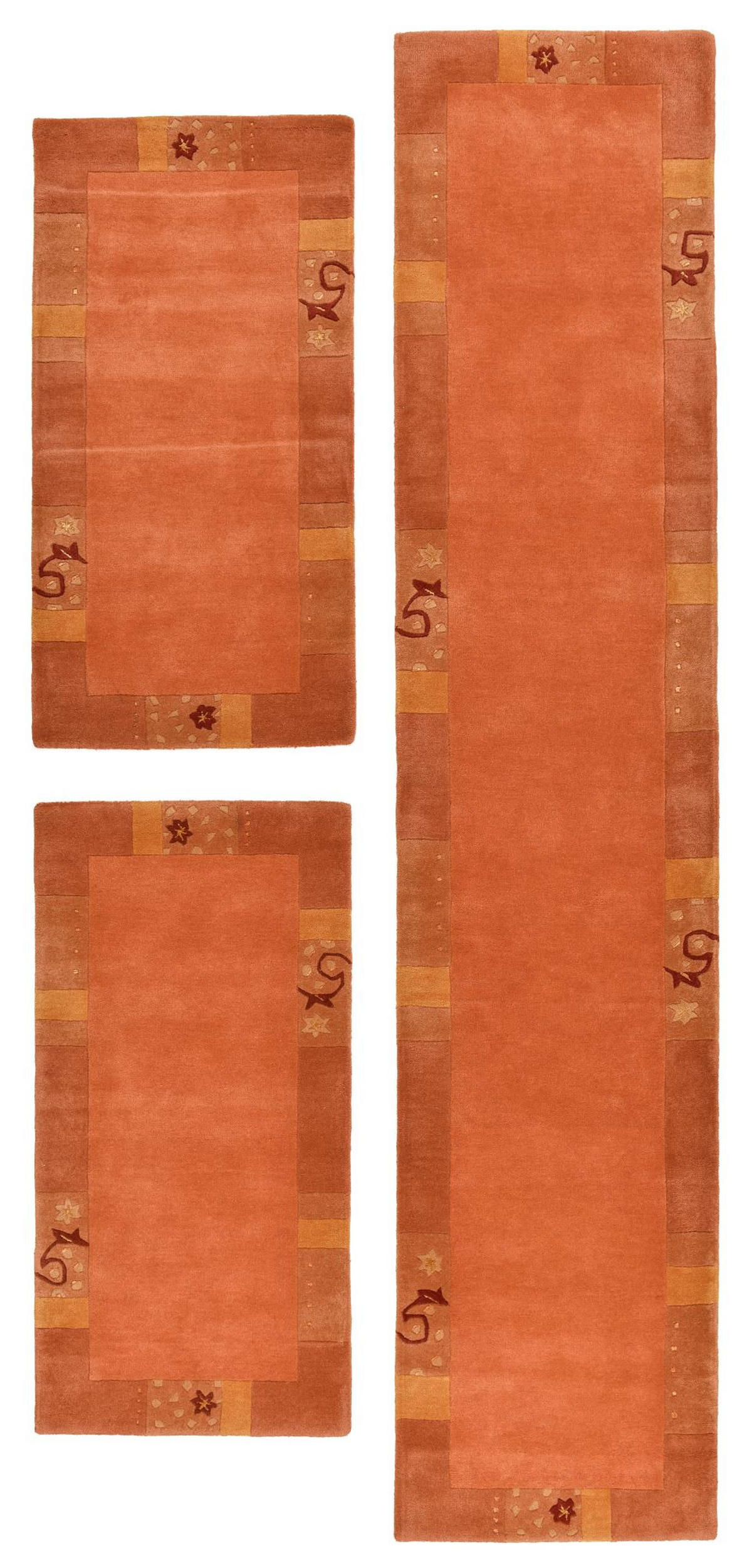 HANDTUFTTEPPICH Royal Ganges 70x620 cm - Terracotta, Textil (70/620cm) - THEKO
