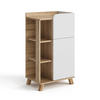 UNTERSCHRANK Karen Sonoma/Weiß 50 x 90 cm mit Tür und Schublade - Weiß/Sonoma Eiche, Holzwerkstoff (50/90/35cm) - Vicco