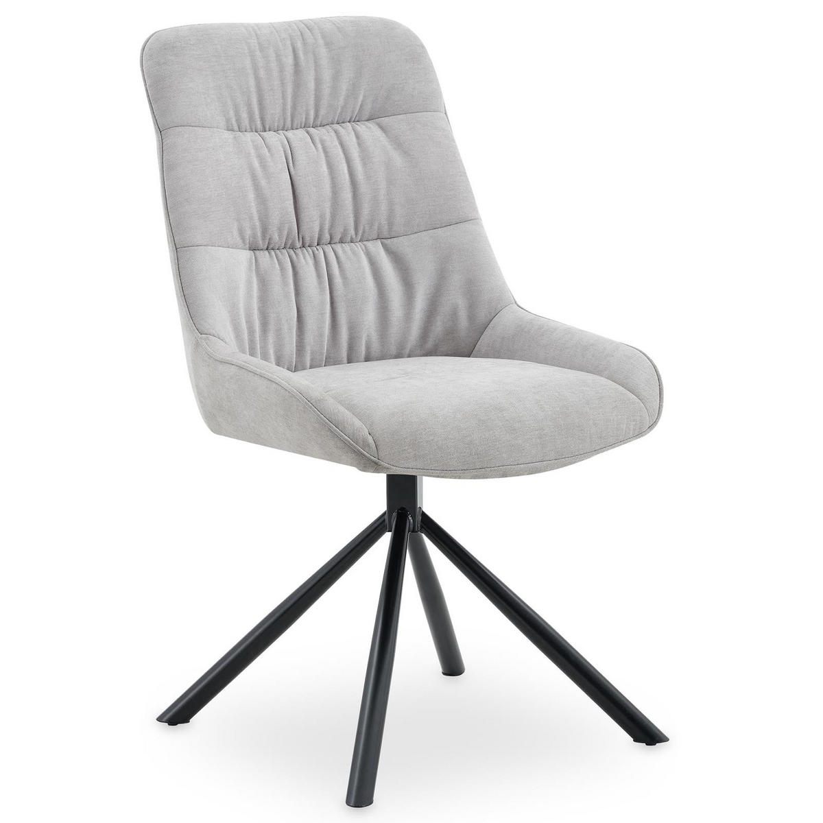 ESSZIMMERSTÜHLE LIBRA 2er-Set grau - Grau, Textil (50/90/60cm) - IDIMEX