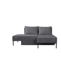 ECKSOFA Mit Schlaffunktion MOOKA 4in1-Multifunktions-System Stoff Velo Rechts Dunkelgrau - Dunkelgrau, Holz/Textil (145/160cm) - Kaiser Möbel
