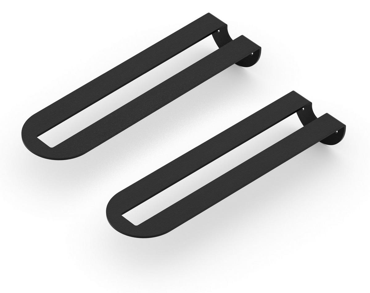 REGALTRÄGER als 2er Set Gina, Stahl in verschiedenen Trendfarben - Schwarz, Metall (5/6/22cm) - Alberts