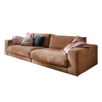 SOFA 3-SITZER MADELINE Braun Cord - Dunkelbraun/Schwarz, Textil (290/85/127cm) - KAWOLA