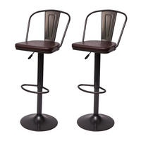 BARHOCKER H10A Schwarz, Braun 2er-Set - Schwarz/Braun, Textil (43/112/42cm) - MCW