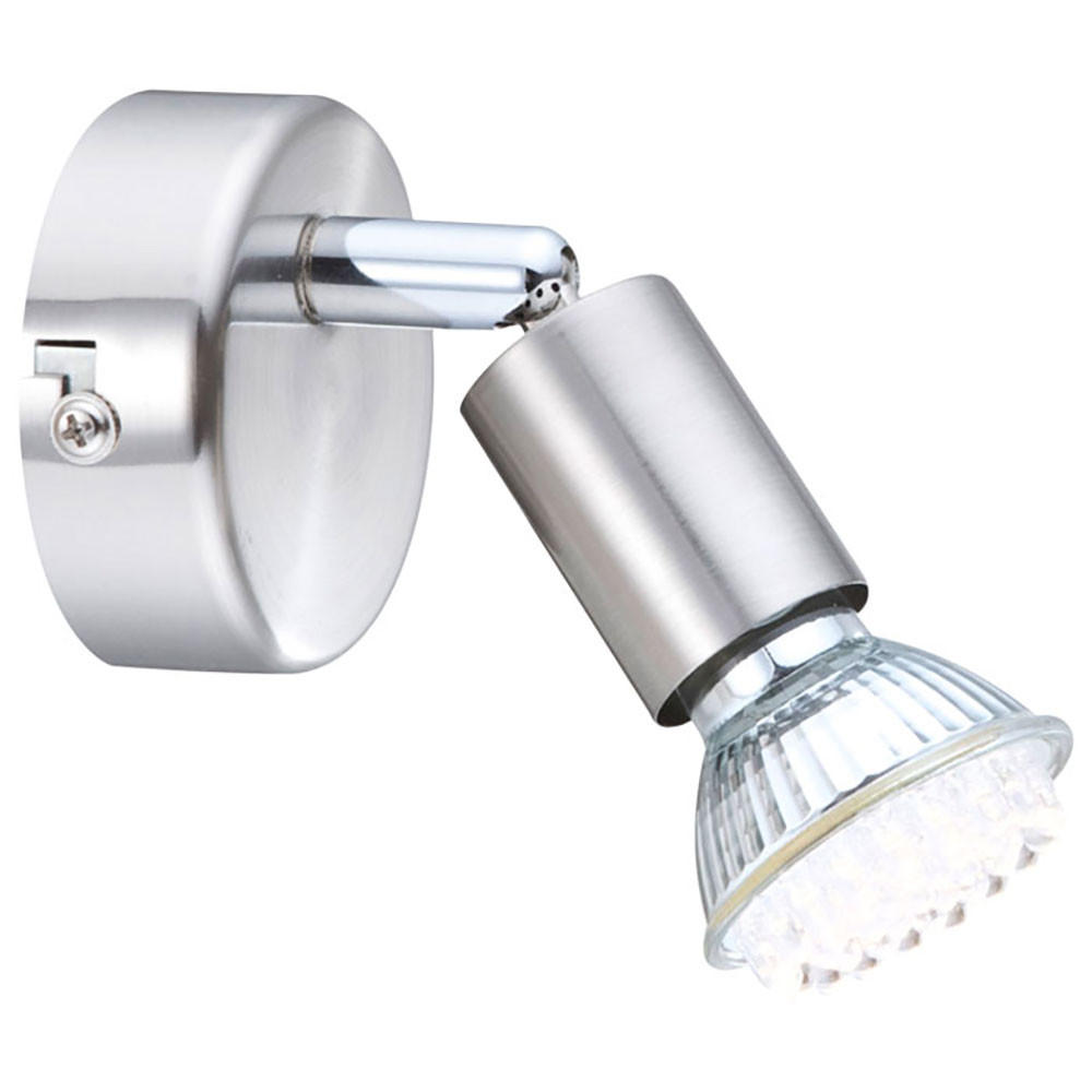 LED WANDLEUCHTE MATRIX Silber Matt Nickel - Silberfarben, Metall (7/14/14cm)