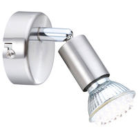 LED WANDLEUCHTE MATRIX Silber Matt Nickel - Silberfarben, Metall (7/14/14cm)