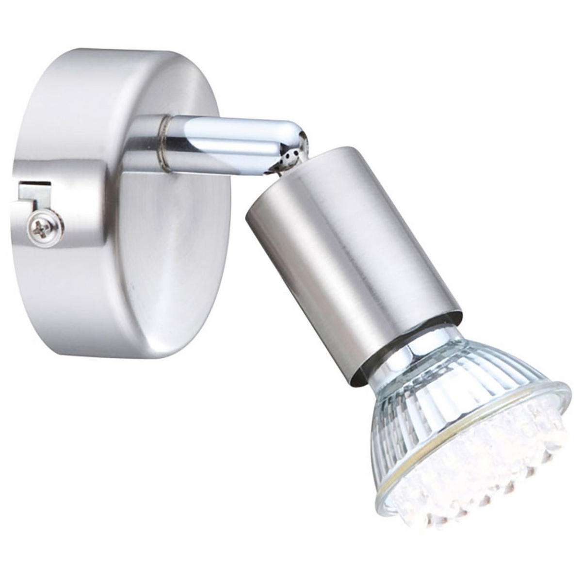 LED WANDLEUCHTE MATRIX Silber Matt Nickel - Silberfarben, Metall (7/14/14cm)