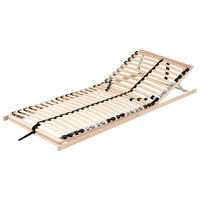 LATTENROST manuell verstellbar 80/200 cm Monthois - Hellbraun/Braun, Holz (80/200cm) - Beliani