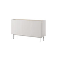 KOMMODE: Korpus und Front: Kaschmir, Linea-Eiche TOP 144 x 83 x 37 cm - Kaschmir, Holzwerkstoff (144/83/37cm) - 3XE LIVING