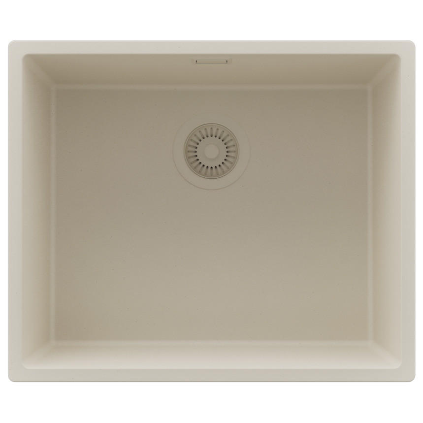 SPÜLBECKEN London Slim, 2-er set Beige 56/47 cm 1 Becken + Ablauf-Set ab 60er Unterschrank - Beige, Kunststoff (56/20/47cm) - Primagran