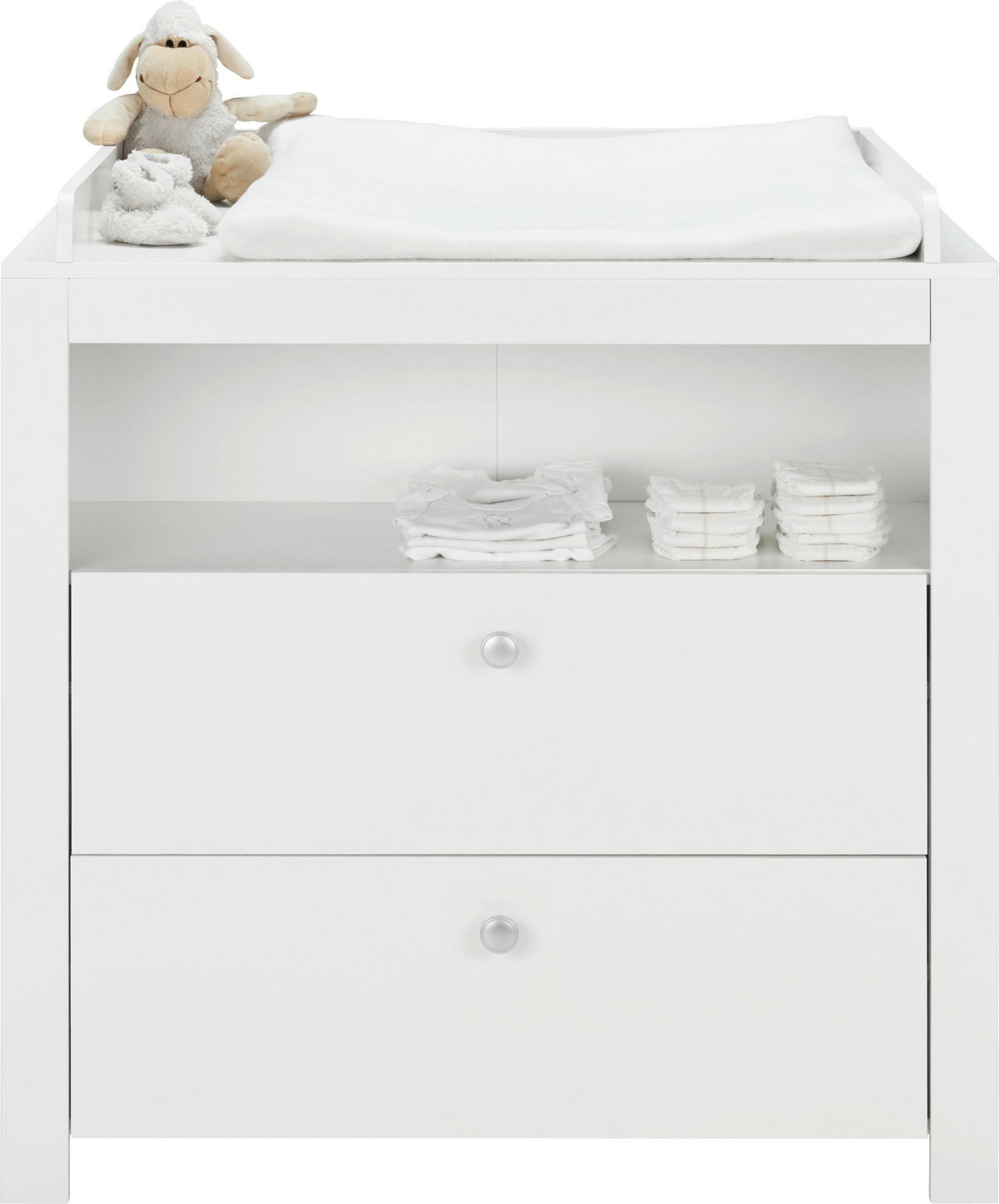 BABYZIMMER Olivia Weiß - Weiß, Holzwerkstoff (334/186/266cm) - Bessagi Kids