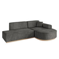 ECKSOFA Ottomane Rechts ARRIO-L1 - 243x171x83 cm Dunkelgrau - Dunkelgrau, Holzwerkstoff/Textil (243/171cm) - ALTDECOR