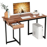 SKRIVBORD 75 cm brun - Brun, Trä (55/120/75cm) - COSTWAY
