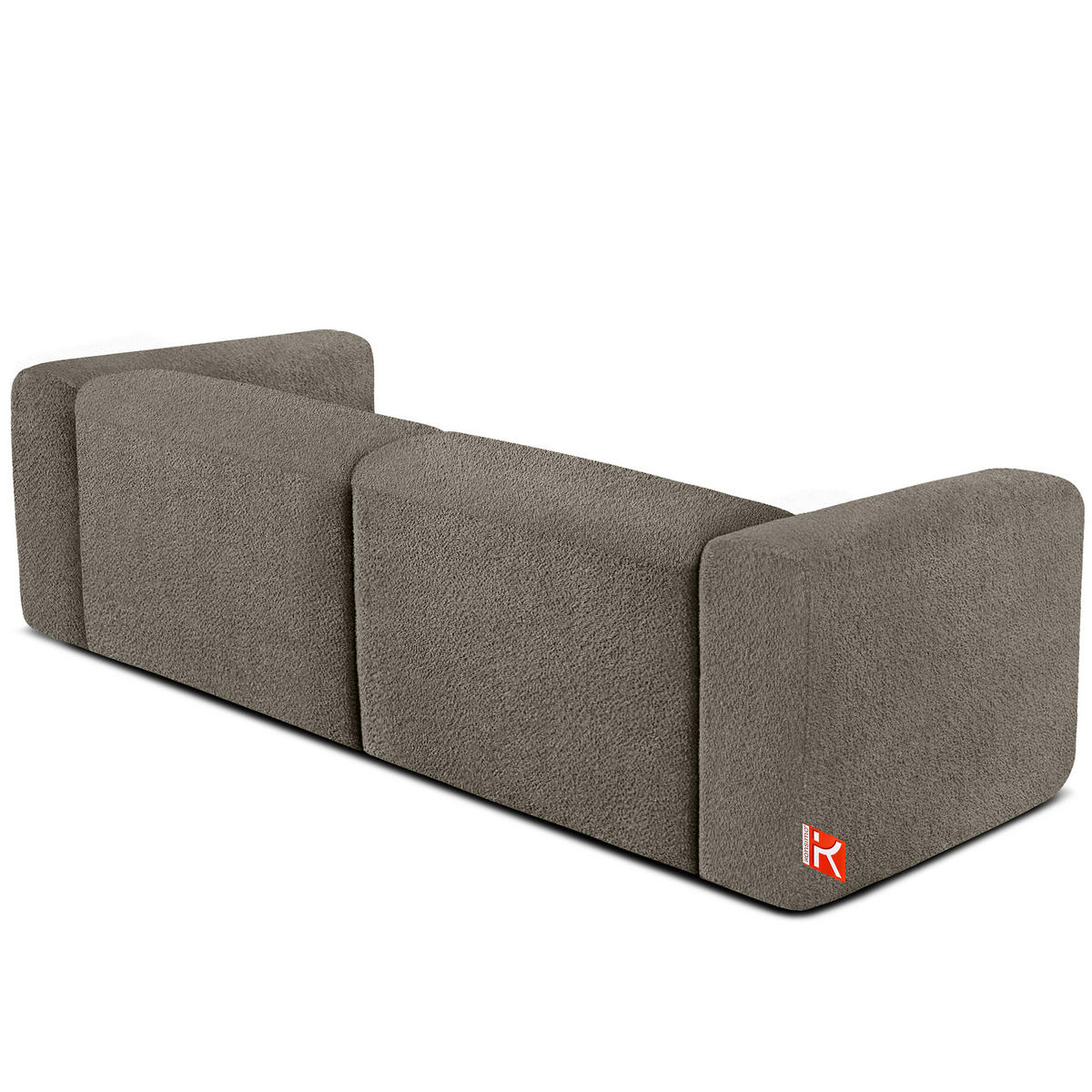 2,5-SITZER SOFA BUFFO, kühles Braun - Braun, Holz/Holzwerkstoff (250/73/96cm) - KONSIMO®