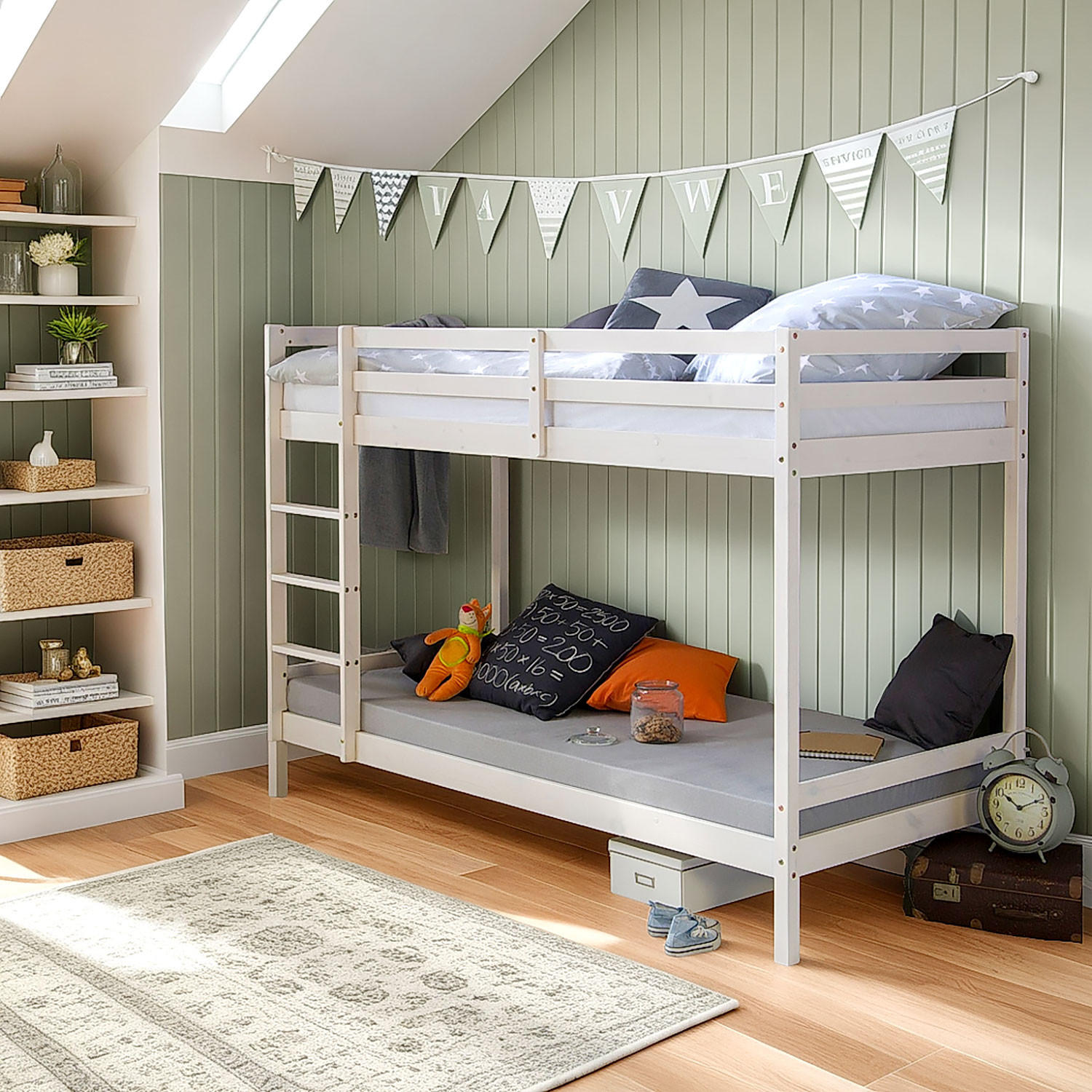 ETAGENBETT 90/200 cm Weiß - Weiß, Holz - Homestyle4u