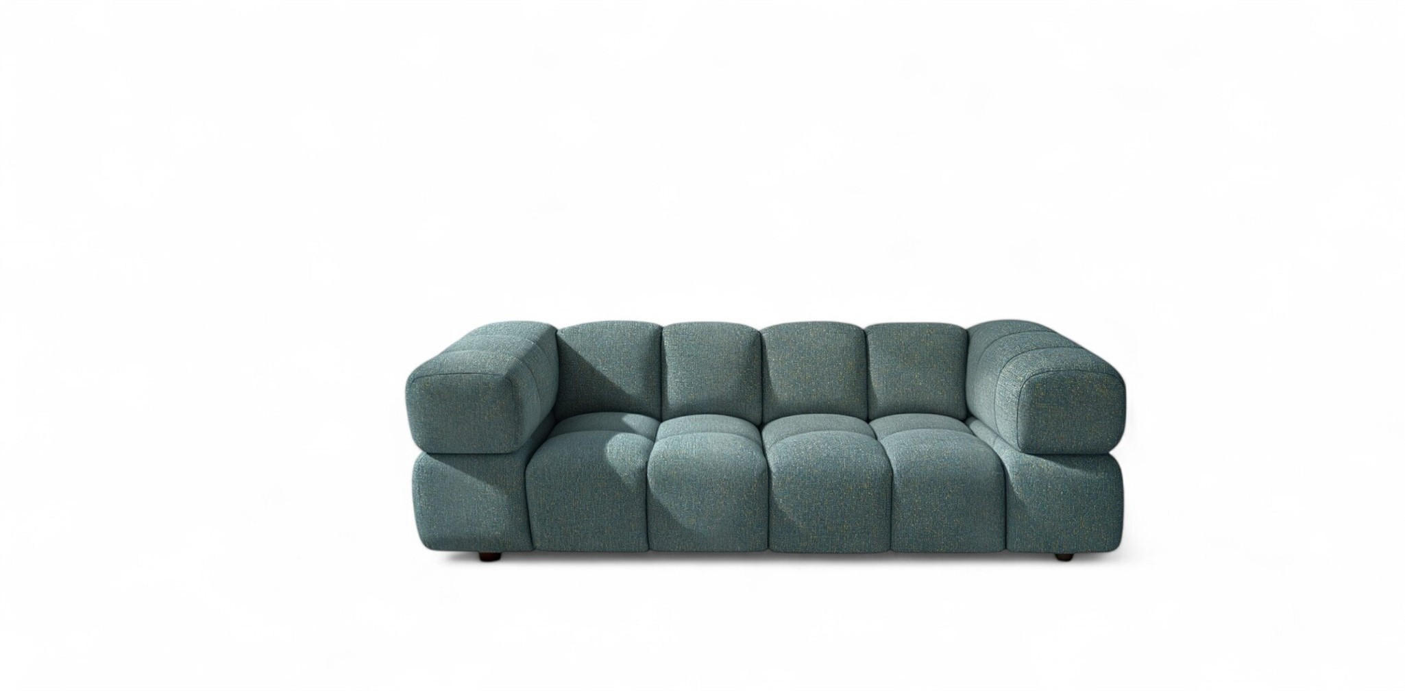 SOFA 3-sitzer Blanche In Puente - Blau, Holzwerkstoff/Textil (240/70/96cm) - Fun Möbel