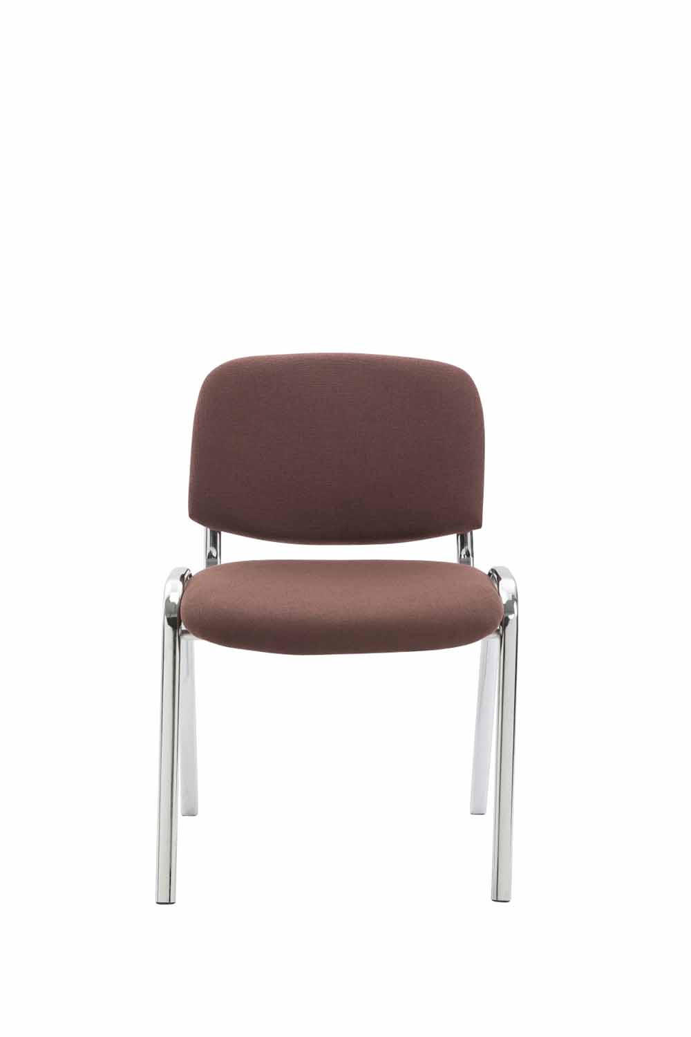 BESUCHERSTUHL Keen mit Stoffbezug, Gestell in Chromoptik / Bezug Braun - Chromfarben/Braun, Textil/Metall (53/83/53cm) - TPFLiving