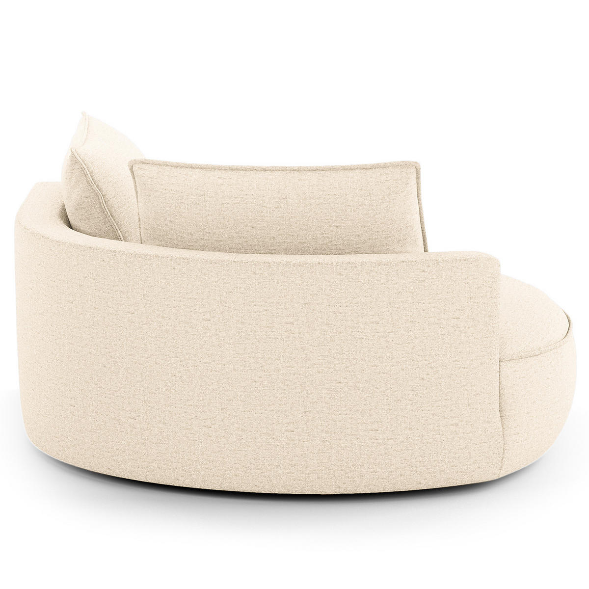 OTTOMANE - modular - Champagner/Schwarz, Kunststoff/Textil (126/82/154cm) - home24