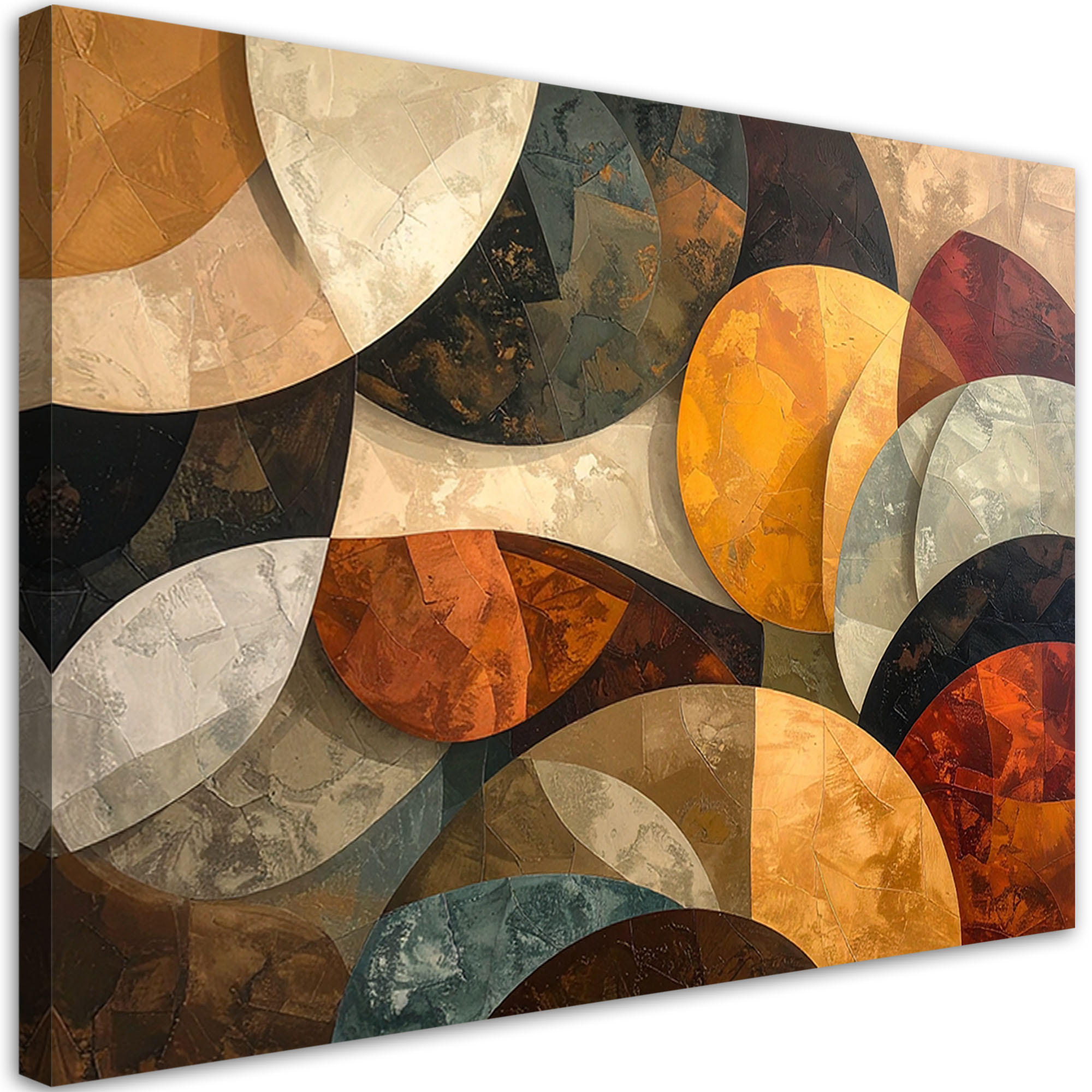 LEINWANDBILD Abstraktion 100x70cm - Braun, Textil (100/70cm) - Feeby