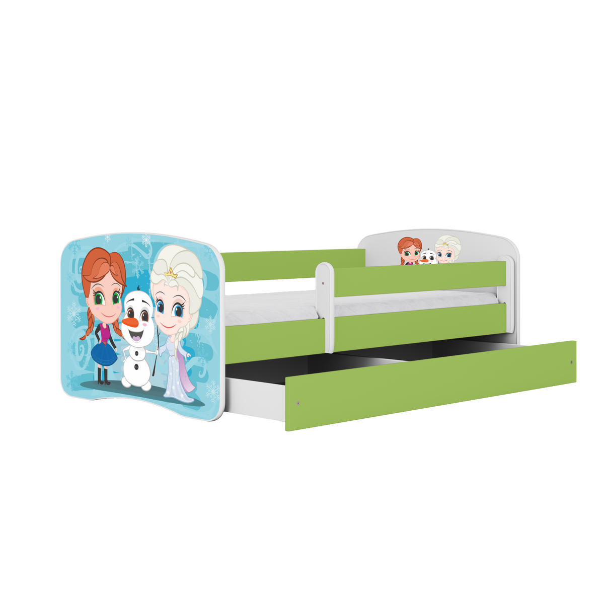 KINDERBETT Eisberg mit Schublade 140/70 80/61/144 - Grün, Holzwerkstoff (70/140cm) - RAUMHIRSCH FURNITURE