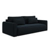 3-SITZER SOFA mit Schlaffunktion Samt Stoff Blau - Blau/Schwarz, Kunststoff/Textil (238/82/105cm) - Makamii