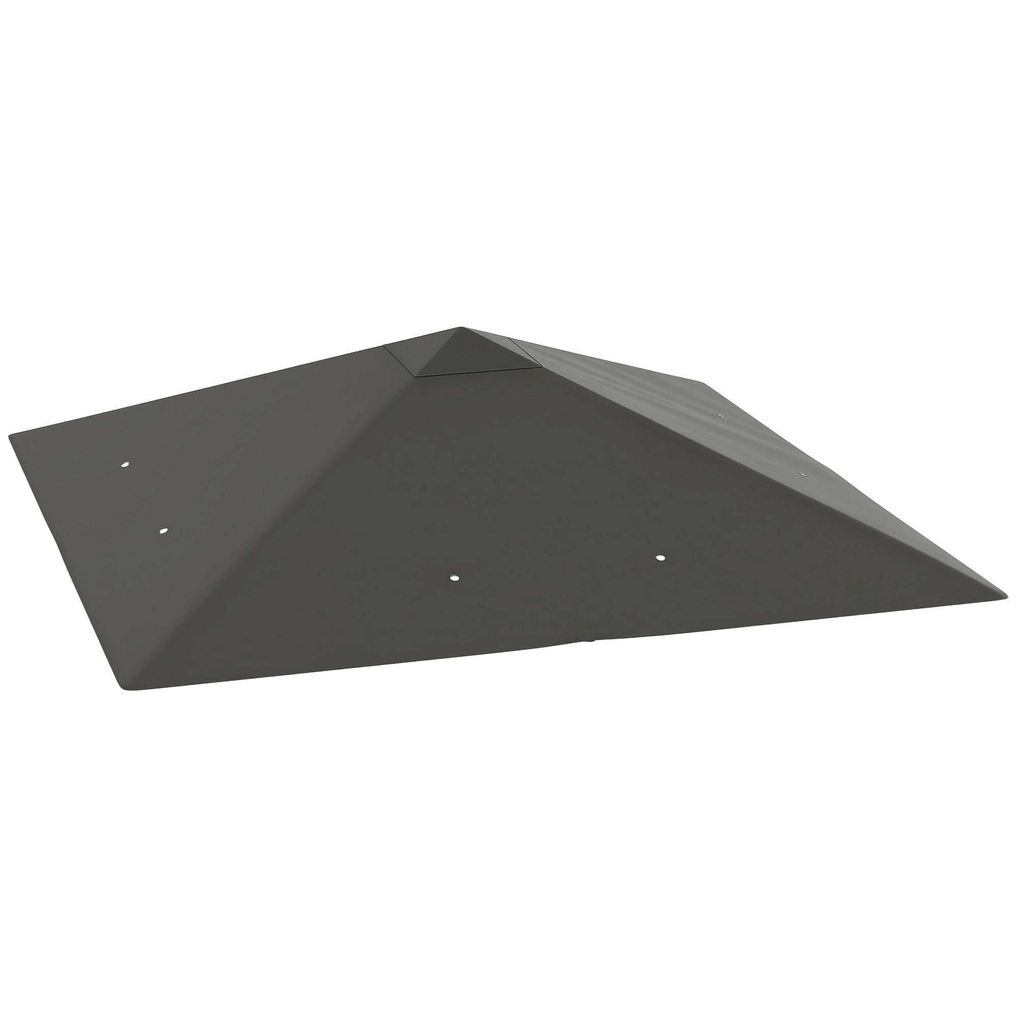 ERSATZDACH für Pavillon 3 x 3 m wasserabweisend Pavillondach UPF30+ Ersatzbezug Oxford-Stoff, 370 g/m², Grau - Grau, Textil (298/1/298cm)