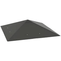 ERSATZDACH für Pavillon 3 x 3 m wasserabweisend Pavillondach UPF30+ Ersatzbezug Oxford-Stoff, 370 g/m², Grau - Grau, Textil (298/1/298cm)